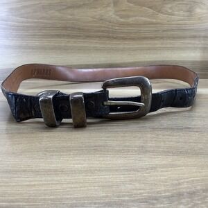 Vintage James Ried REWARDS Sterling Silver 36 American Alligator Belt And Buckle